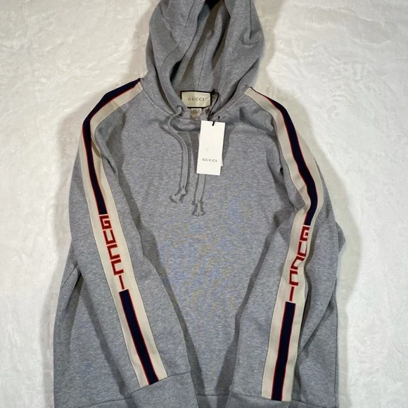 Gucci Jersey Hoodie Gray - Picture 3 of 15